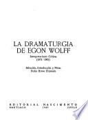 La Dramaturgia de Egon Wolff