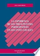 La experiencia de los presupuestos participativos en los entes locales