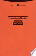 La experiencia filosófica de la India