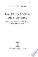 La filosofía de Husserl