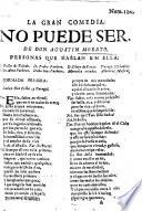 La gran Comedia. No puede ser