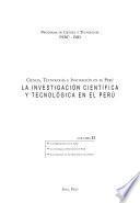 La investigación científica y tecnológica en el Perú: Ingenierías, ciencias geológicas y minero metalúrgicas, ciencias de los materiales