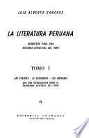 La literatura peruana: Las fuentes, el escenario, los origenes.- t.2. El genio popular de la conquista. La justificación de la conquista. Los cronistas. Catequistas y doctores.-t.3. Apogeo y decadencia del barroquismo.- t.4. El iluminismo y la afirmación nacional.- t.5. Del costumbrismo al romanticismo.- t.6. Naturalistas, ideólogos y modernistas