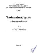 La Logica stoica: Testimonianze sparse, ordinate sistematicamente