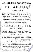 La mejor guirnalda de Apolo y Corona del Monte Parnaso