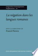 La négation dans les langues romanes
