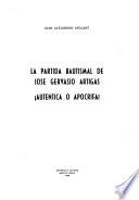 La partida bautismal de José Gervasio Artigas