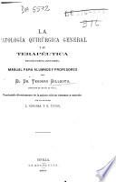 La patología patológica quirúrgica general y su terapéutica en cincuenta lecciones