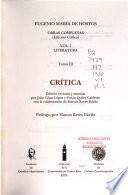 La peregrinación de Bayó. t. 2. Cuento. Teatro. Poesía. Ensayo. t. 3. Critica. t. 4. La tela de Araña