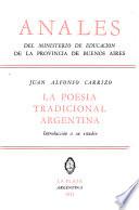 La poesía tradicional argentina