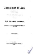 La resurreccion de Lazaro : juguete comico