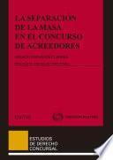 La separación de la masa en el concurso de acreedores