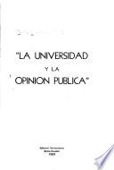 La Universidad y la opinión pública: 1952-1958