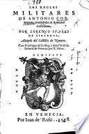 Las Reglas militares de A. Cornazano; traduzidas en Romance Castellano, por Lorenco Suarez de Figueroa. [In verse.]
