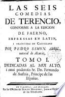 Las seis comedias de Terencio conforme a la edición de Faerno