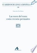 Las voces del texto como recurso persuasivo