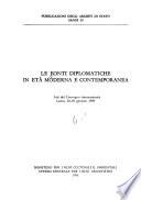 Le fonti diplomatiche in età moderna e contemporanea