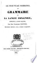Le nouveau sobrino, ou Grammaire de la langue espagnole