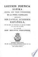 Lección poética