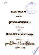 Lecciones de farmacia quimico-operatoria