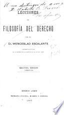 Lecciones de filosofiá del derecho