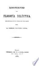 Lecciones de filosofía ecléctica