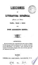Lecciones de literatura española