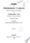 Lecciones de psicología y lógica dadas en el Instituto de esta Universidad