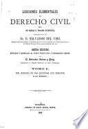 Lecciones elementales de derecho civil