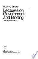 Lectures on Government and Binding