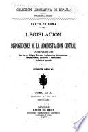 Legislación y disposiciones de la administración central