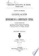 Legislación y disposiciones de la administración central