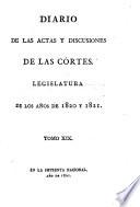 Legislatura de los anos de 1820 y 1821