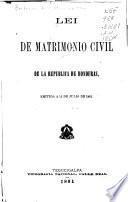 Lei de matrimonio civil de la república de Honduras, 1881