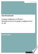 Lenguas indigenas en Mexico. Identificacíon de los grupos indigenas hoy en día