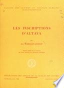 Les inscriptions d'Altava