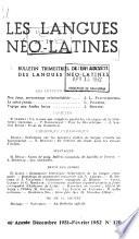 Les Langues néo-latines
