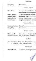 Lévinas, le temps