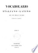 *Lexicon latini italique sermonis in usum scholarum : novum in ordine digestum atque emendatum