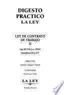 Ley de contrato de trabajo: Artículos 103 a 277