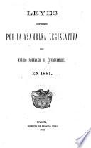 Leyes del Estado de Cundinamarca