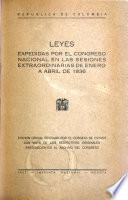 Leyes expedidas por el congreso nacional