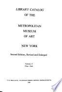 Library Catalog of the Metropolitan Museum of Art, New York