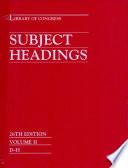 Library of Congress Subject Headings