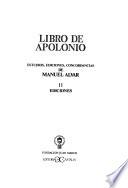 Libro de Apolonio: Ediciones