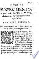 Libro de experimentos medicos faciles y verdaderos