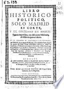 Libro historico politico solo Madrid es corte, y el cortesano en Madrid