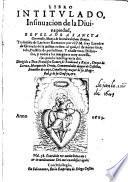 Libro intitulado Insinuación de la Divina Piedad