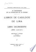 Libros de Cabildos de Lima: 1610-1611