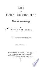 Life of John Churchill, Duke of Marlborough--